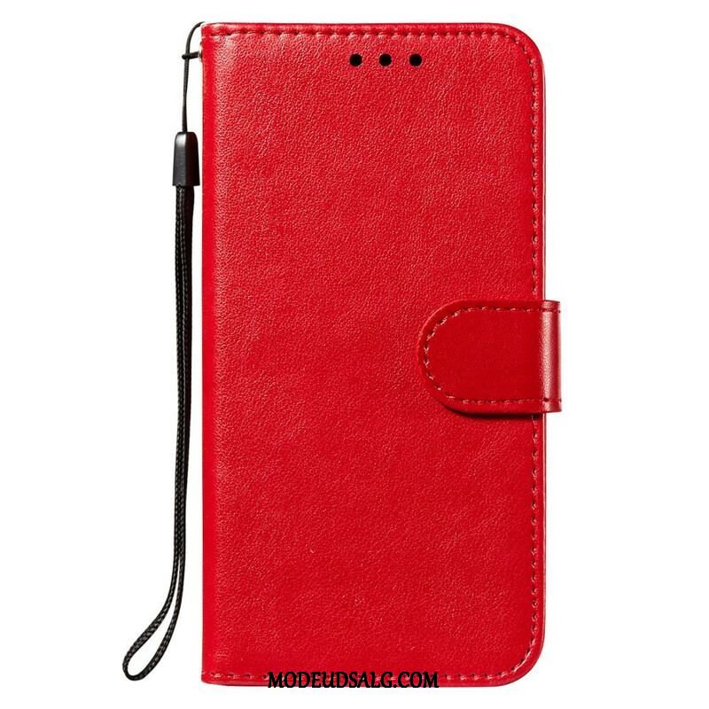 Flip Cover Xiaomi Redmi Note 10 5G Læderdesign Med Rem