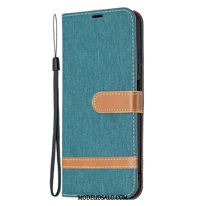 Flip Cover Xiaomi Redmi Note 10 5G Med Snor Rem Stof