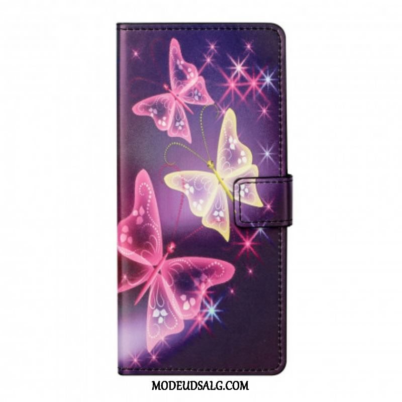 Flip Cover Xiaomi Redmi Note 10 Pro Sommerfugle Og Blomster