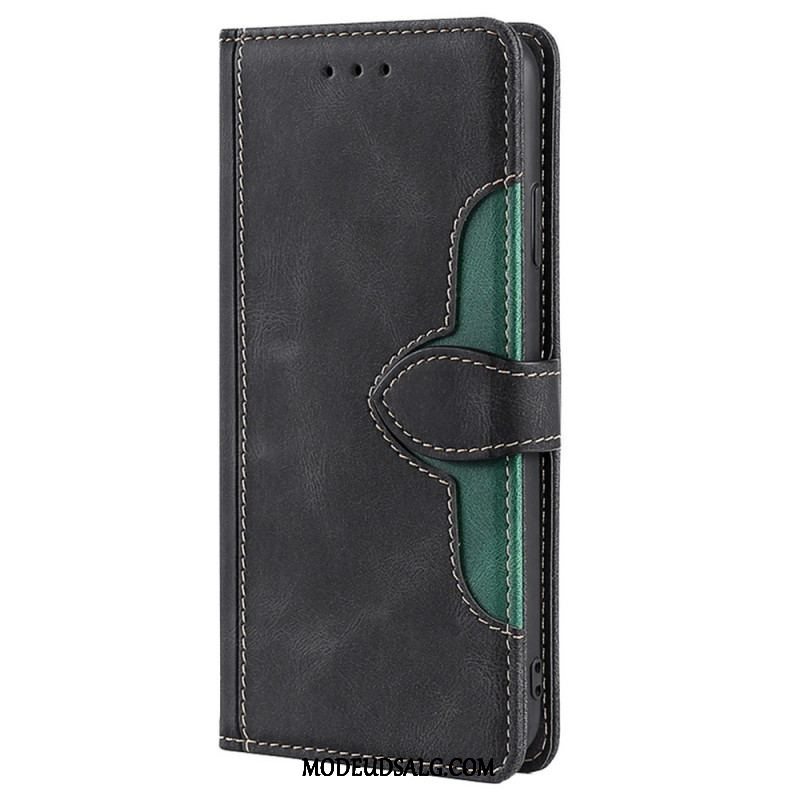 Flip Cover Xiaomi Redmi Note 11 / 11S Imiteret Læder Bicolor Stilfuld