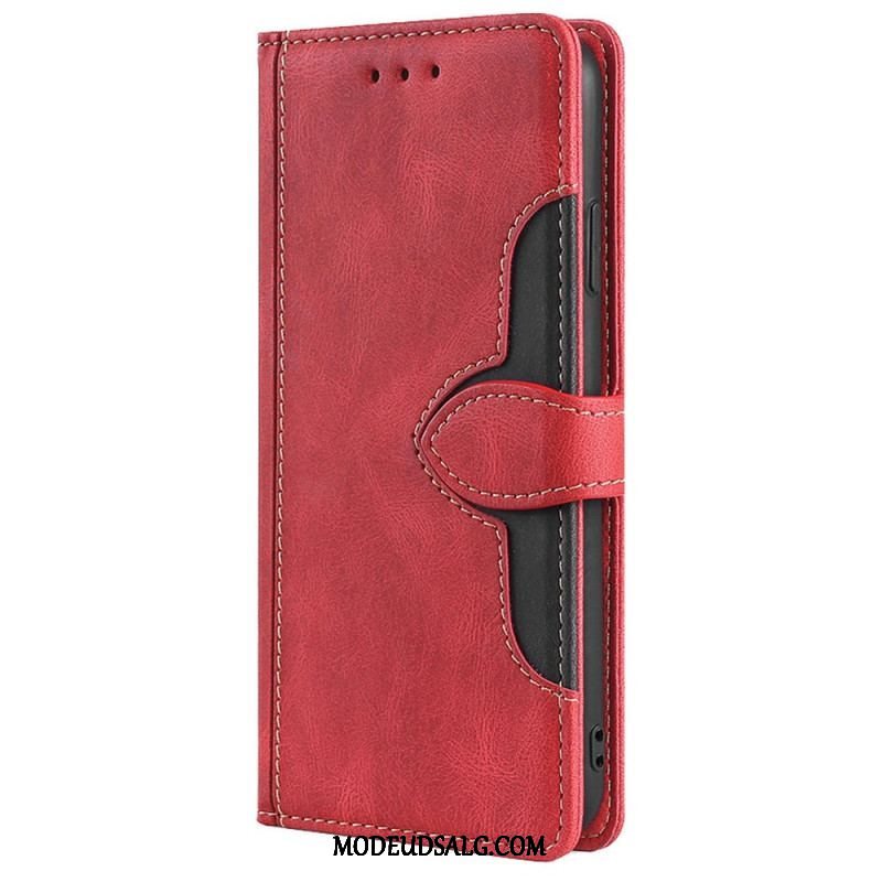 Flip Cover Xiaomi Redmi Note 11 / 11S Imiteret Læder Bicolor Stilfuld