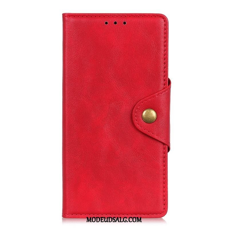 Flip Cover Xiaomi Redmi Note 11 / 11S Imiteret Læder Knap