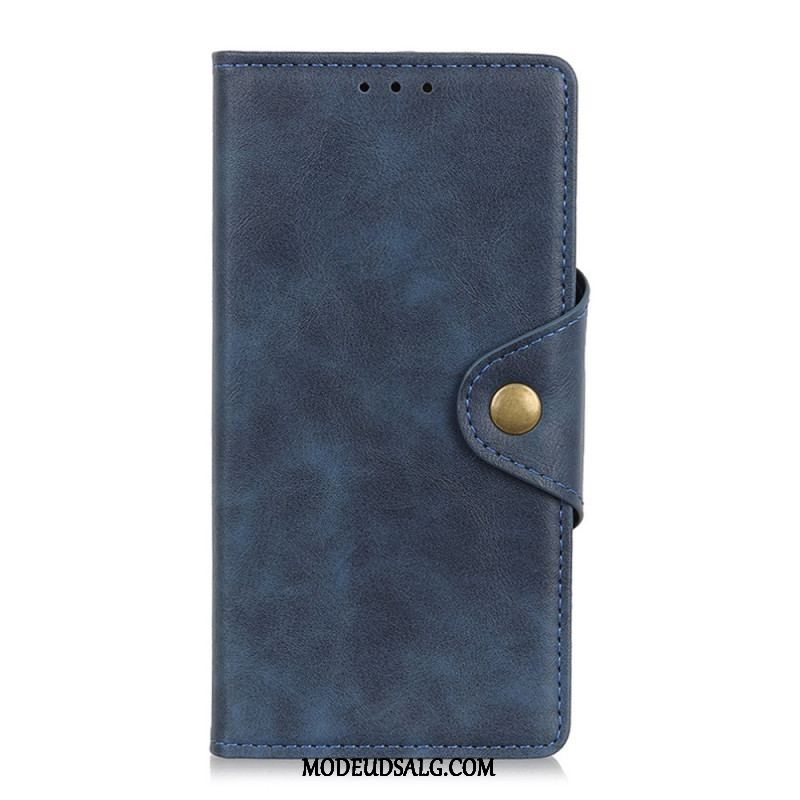 Flip Cover Xiaomi Redmi Note 11 / 11S Imiteret Læder Knap