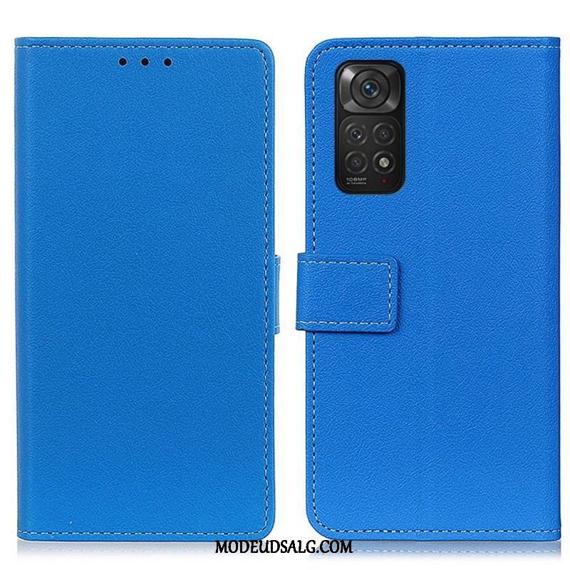 Flip Cover Xiaomi Redmi Note 11 / 11S Premium Litchi Imiteret Læder