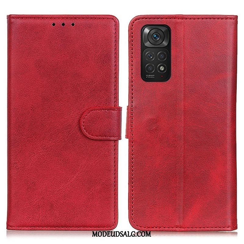 Flip Cover Xiaomi Redmi Note 11 / 11S Retro Mat Lædereffekt