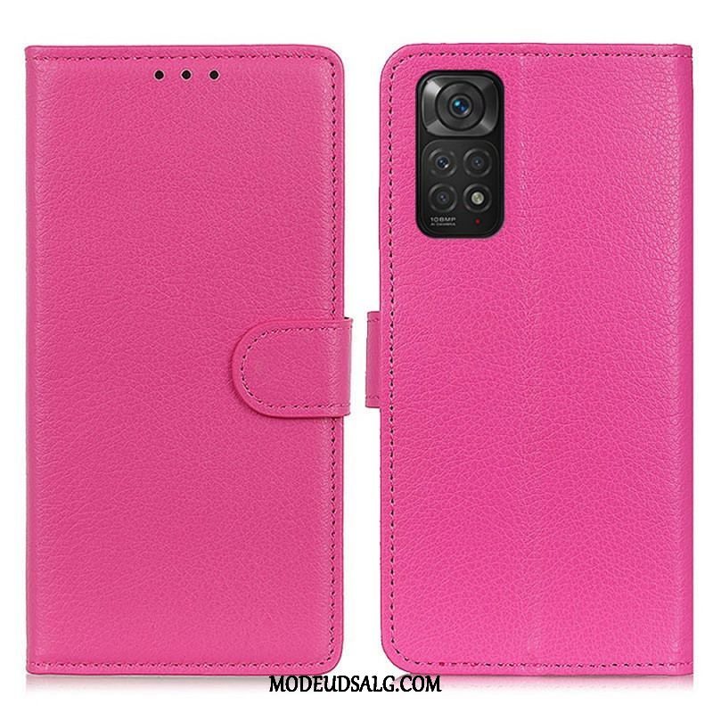 Flip Cover Xiaomi Redmi Note 11 / 11S Traditionelt Litchi