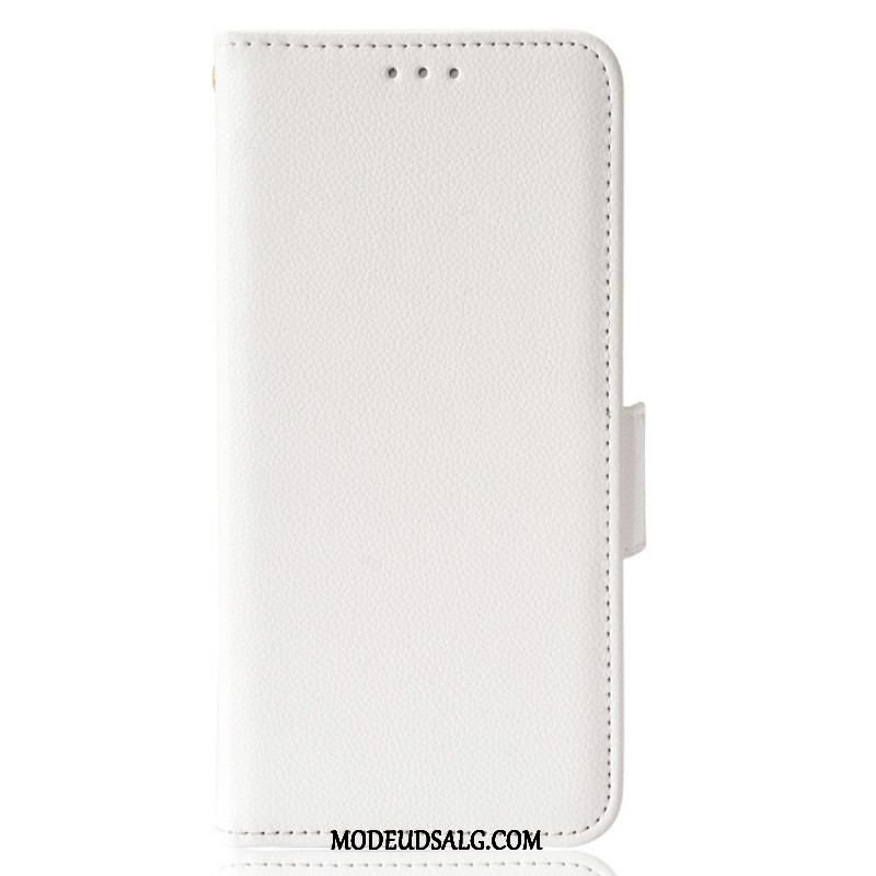 Flip Cover Xiaomi Redmi Note 11 Pro / 11 Pro 5G Litchi Imiteret Læder