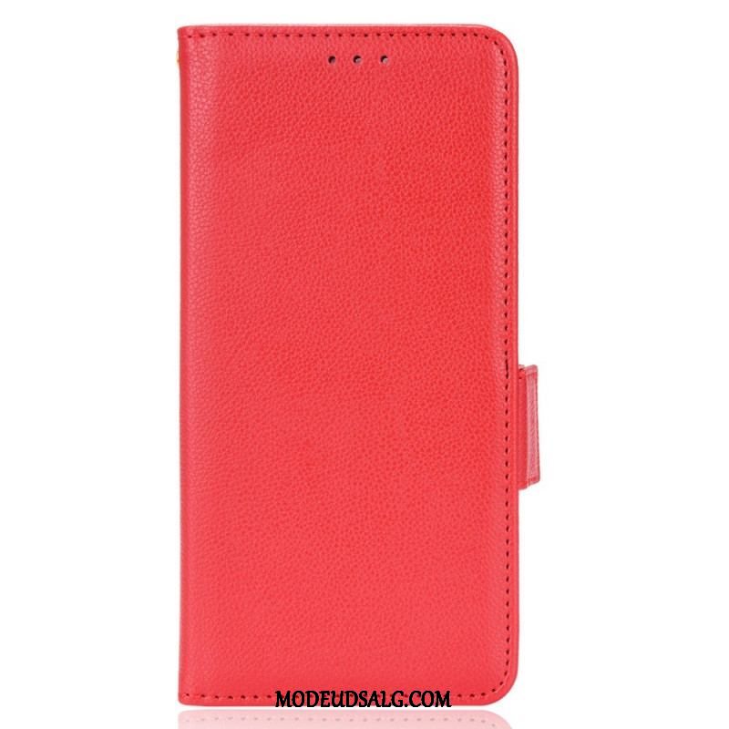 Flip Cover Xiaomi Redmi Note 11 Pro / 11 Pro 5G Litchi Imiteret Læder