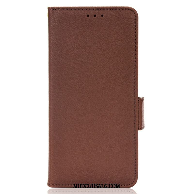 Flip Cover Xiaomi Redmi Note 11 Pro / 11 Pro 5G Litchi Imiteret Læder