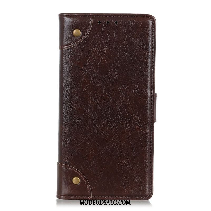 Flip Cover Xiaomi Redmi Note 11 Pro / 11 Pro 5G Style Nappa Læder Vintage Nitter