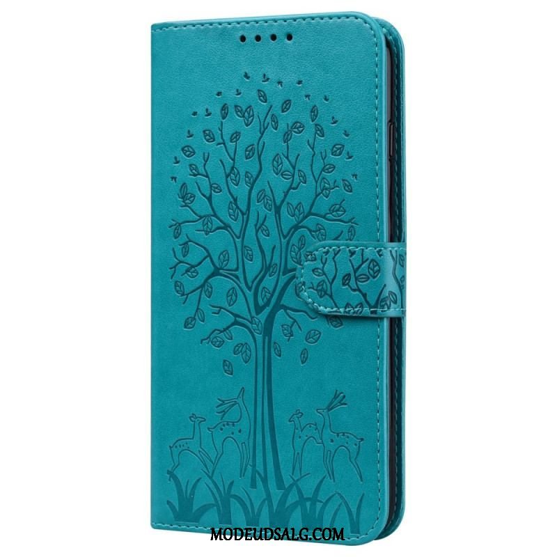 Flip Cover Xiaomi Redmi Note 11 Pro / 11 Pro 5G Træ Og Hjorte