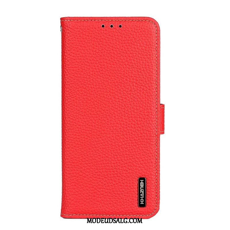 Flip Cover Xiaomi Redmi Note 11 Pro / 11 Pro 5G Ægte Khazneh Litchi Læder