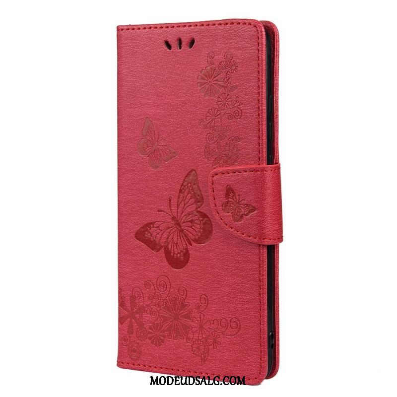 Flip Cover Xiaomi Redmi Note 11 Pro Plus 5G Sommerfugle