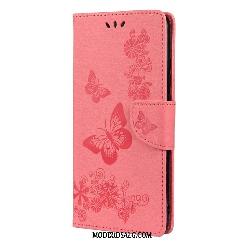 Flip Cover Xiaomi Redmi Note 11 Pro Plus 5G Sommerfugle