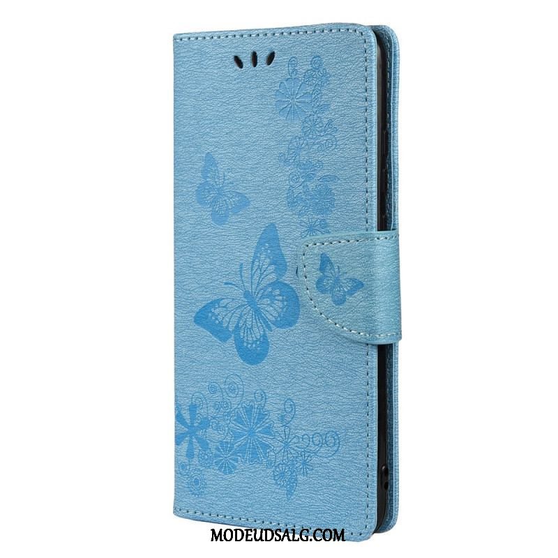 Flip Cover Xiaomi Redmi Note 11 Pro Plus 5G Sommerfugle