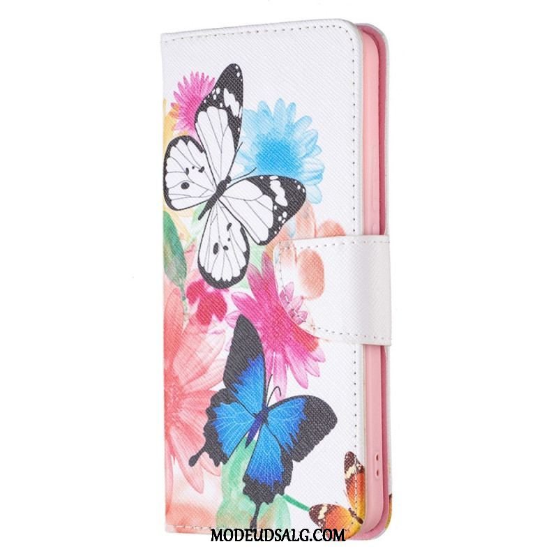 Flip Cover Xiaomi Redmi Note 11 Pro Plus 5G Sommerfugle