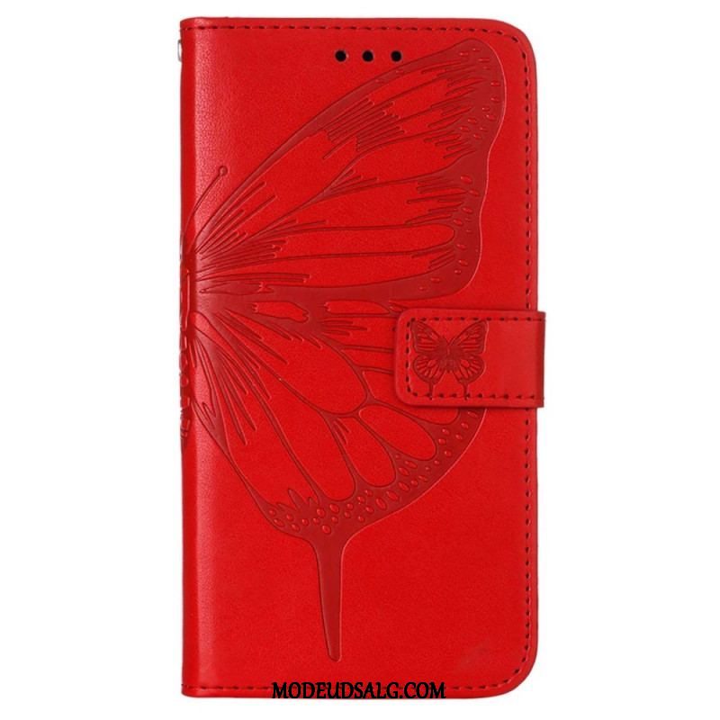 Flip Cover Xiaomi Redmi Note 11 Pro Plus 5G Sommerfugledesign Med Snor