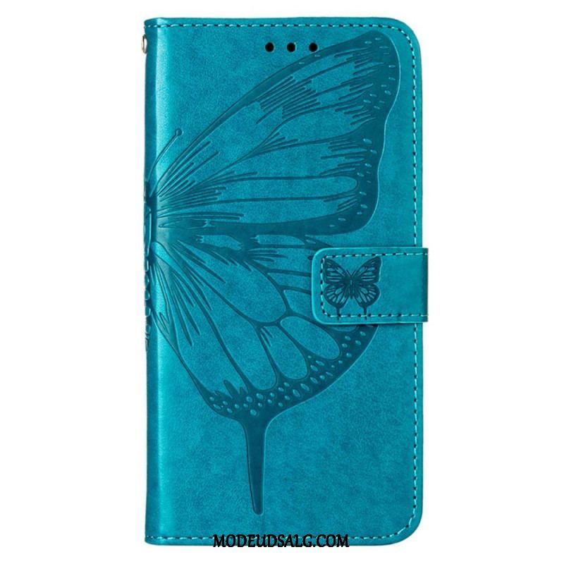 Flip Cover Xiaomi Redmi Note 11 Pro Plus 5G Sommerfugledesign Med Snor