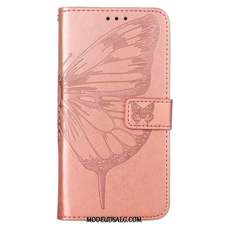 Flip Cover Xiaomi Redmi Note 11 Pro Plus 5G Sommerfugledesign Med Snor