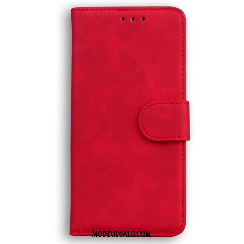 Flip Cover Xiaomi Redmi Note 12 4G Almindeligt Imiteret Læder