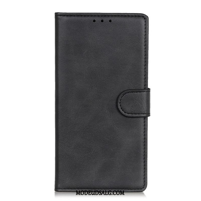 Flip Cover Xiaomi Redmi Note 12 4G Mat Imiteret Læder