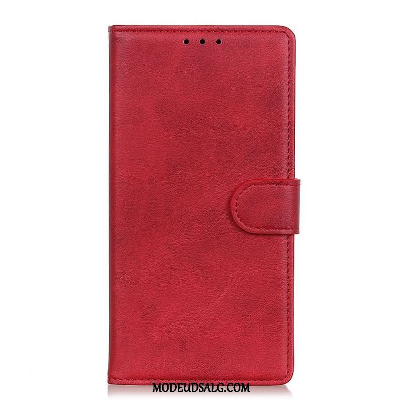 Flip Cover Xiaomi Redmi Note 12 4G Mat Imiteret Læder