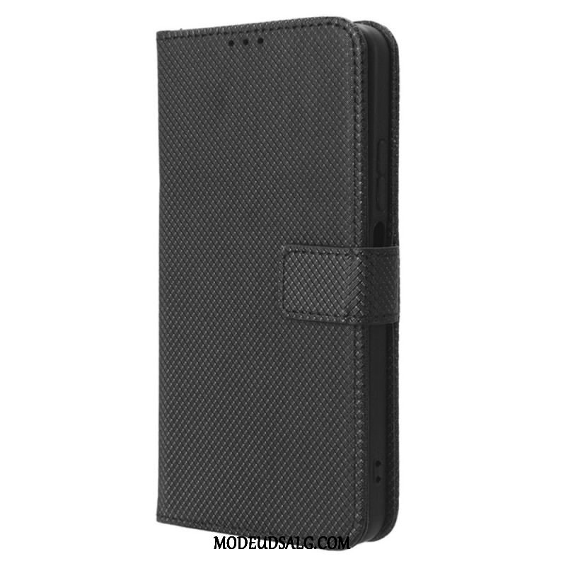 Flip Cover Xiaomi Redmi Note 12 4G Med Snor Stilfuldt Strappy Imiteret Læder