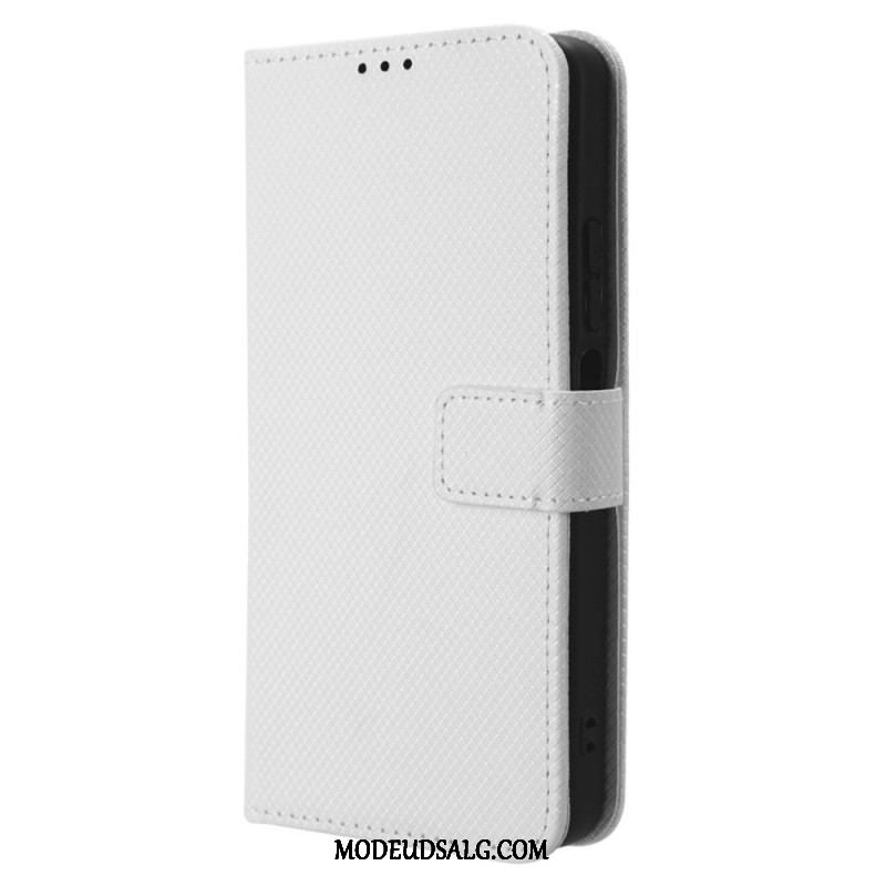 Flip Cover Xiaomi Redmi Note 12 4G Med Snor Stilfuldt Strappy Imiteret Læder