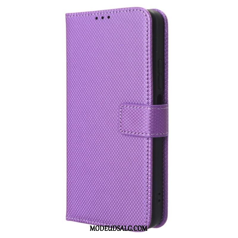 Flip Cover Xiaomi Redmi Note 12 4G Med Snor Stilfuldt Strappy Imiteret Læder