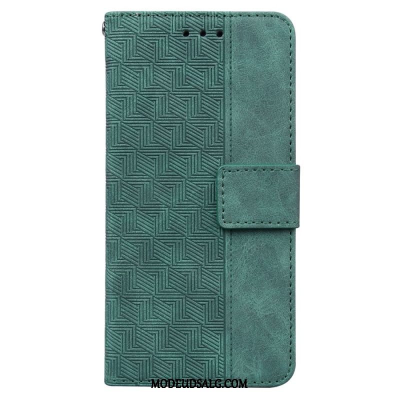 Flip Cover Xiaomi Redmi Note 12 4G Med Snor Strappy Mønster