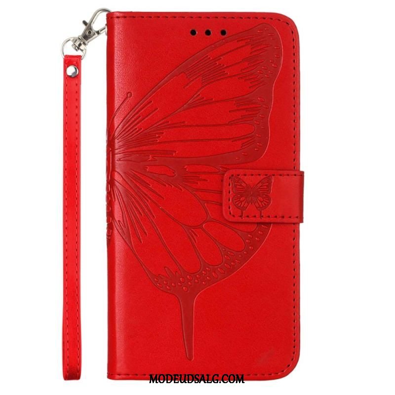 Flip Cover Xiaomi Redmi Note 12 5G Blomster Sommerfugl