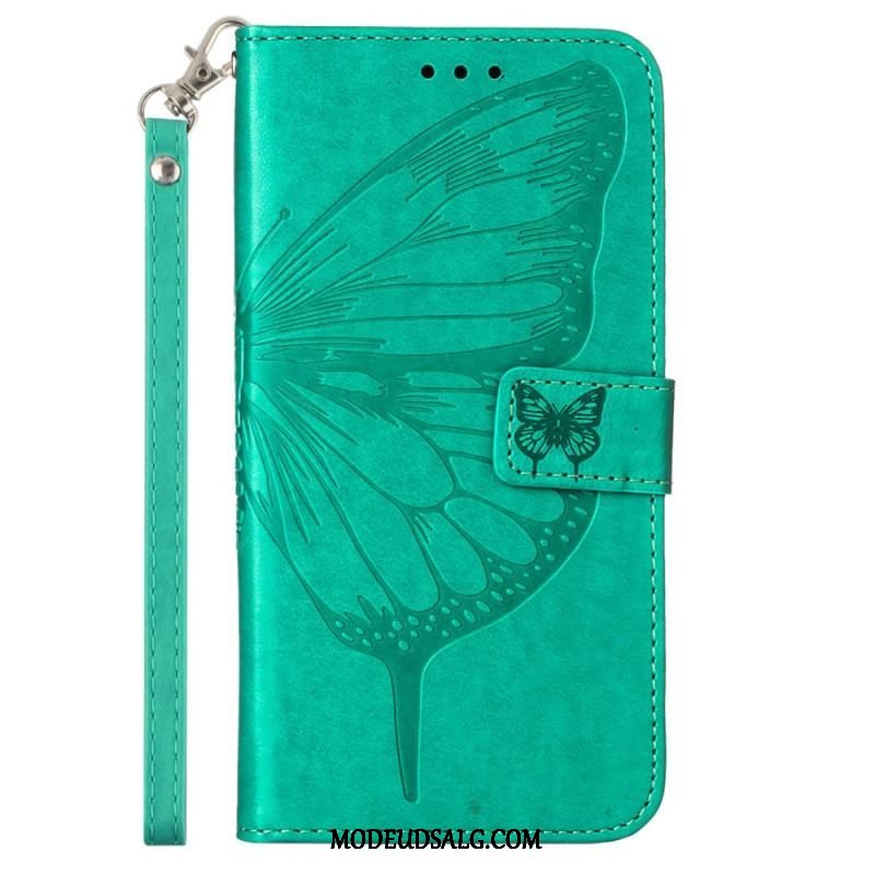 Flip Cover Xiaomi Redmi Note 12 5G Blomster Sommerfugl