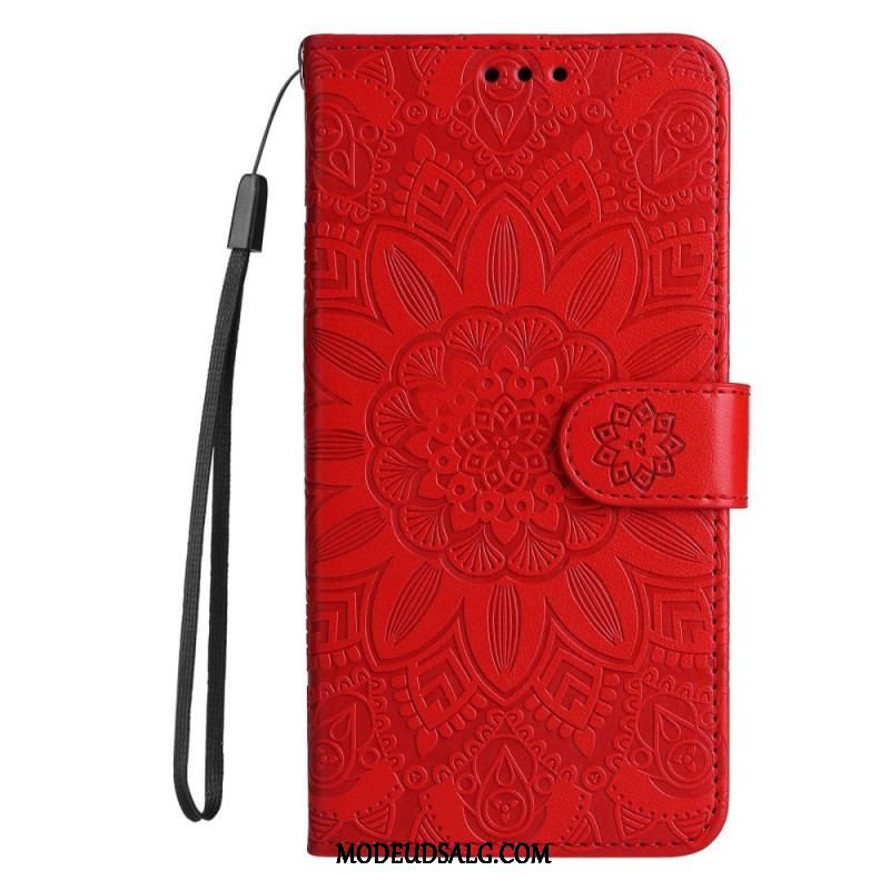 Flip Cover Xiaomi Redmi Note 12 5G Med Snor Mandala Dekoration Med Rem