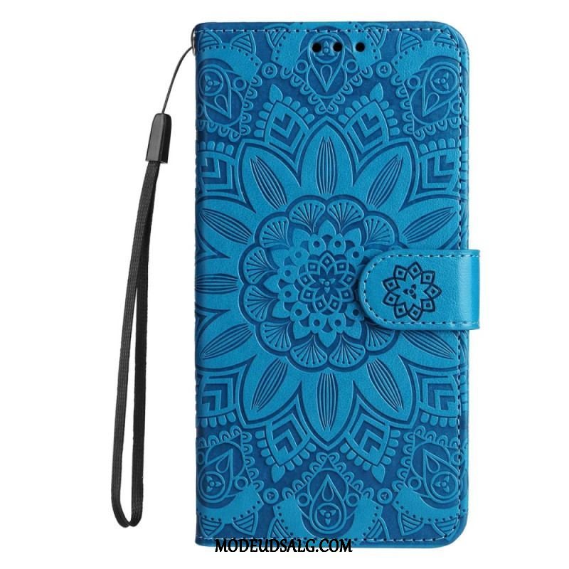 Flip Cover Xiaomi Redmi Note 12 5G Med Snor Mandala Dekoration Med Rem