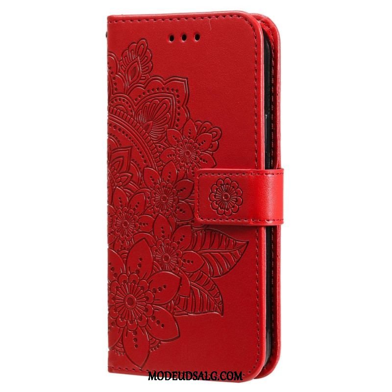 Flip Cover Xiaomi Redmi Note 12 Pro Med Snor Rem Blomster Mandala