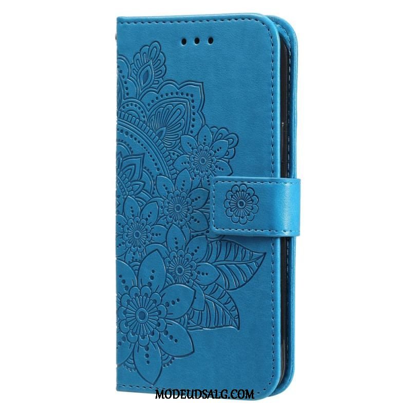 Flip Cover Xiaomi Redmi Note 12 Pro Med Snor Rem Blomster Mandala