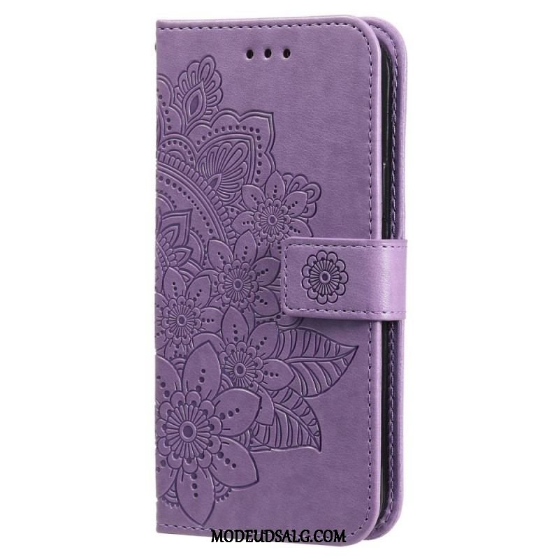 Flip Cover Xiaomi Redmi Note 12 Pro Med Snor Rem Blomster Mandala