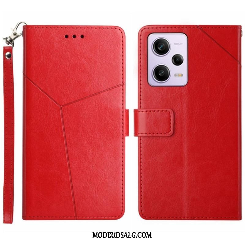 Flip Cover Xiaomi Redmi Note 12 Pro Med Snor Y Strappy Design