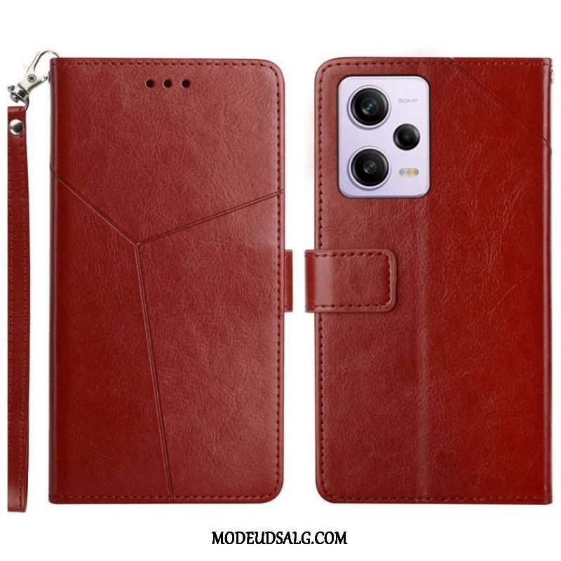 Flip Cover Xiaomi Redmi Note 12 Pro Med Snor Y Strappy Design