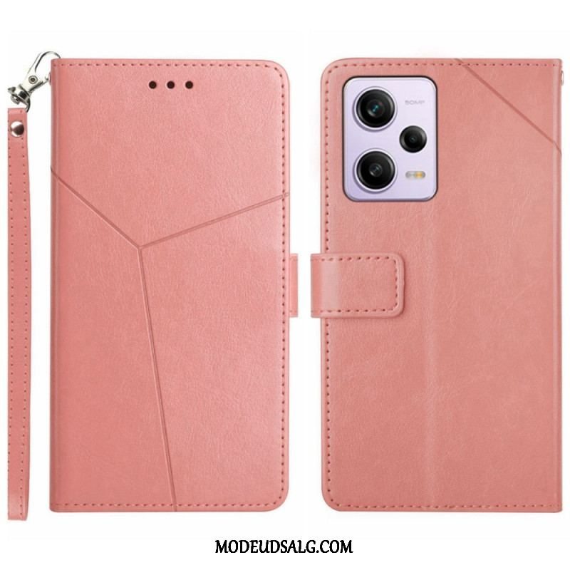 Flip Cover Xiaomi Redmi Note 12 Pro Med Snor Y Strappy Design