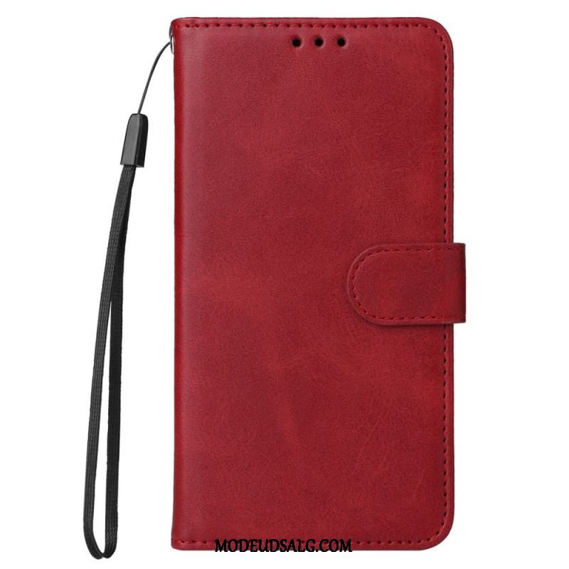 Flip Cover Xiaomi Redmi Note 12 Pro Plus Med Snor Almindelig Med Rem