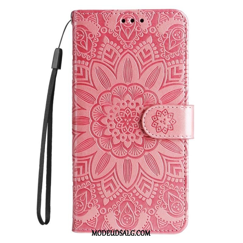 Flip Cover Xiaomi Redmi Note 12 Pro Plus Med Snor Mandala Dekoration Med Rem