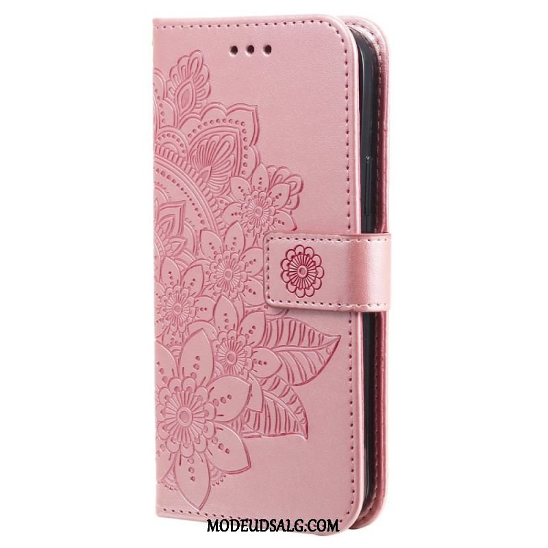 Flip Cover Xiaomi Redmi Note 12 Pro Plus Med Snor Rem Blomster Mandala