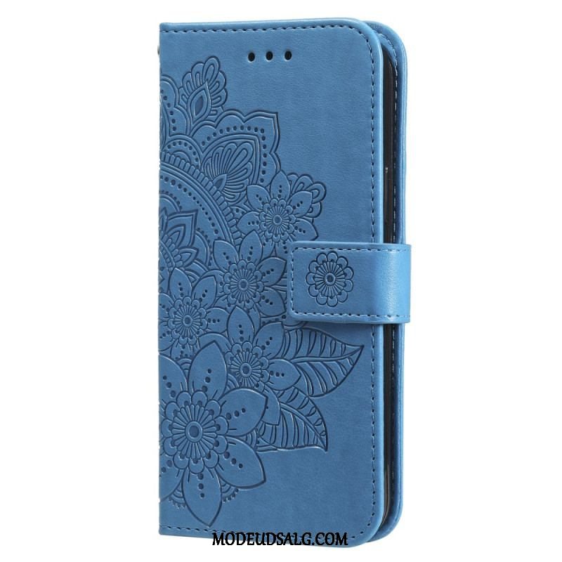 Flip Cover Xiaomi Redmi Note 12 Pro Plus Med Snor Rem Blomster Mandala