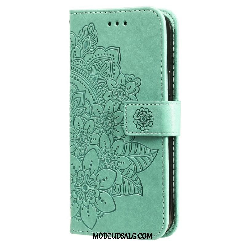 Flip Cover Xiaomi Redmi Note 12 Pro Plus Med Snor Rem Blomster Mandala