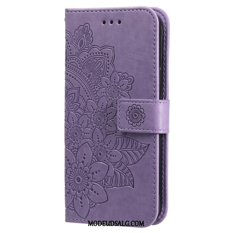 Flip Cover Xiaomi Redmi Note 12 Pro Plus Med Snor Rem Blomster Mandala