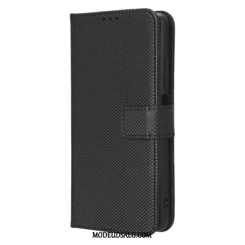 Flip Cover Xiaomi Redmi Note 12 Pro Plus Med Snor Stilfuldt Strappy Imiteret Læder