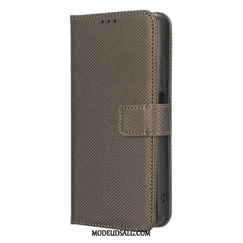 Flip Cover Xiaomi Redmi Note 12 Pro Plus Med Snor Stilfuldt Strappy Imiteret Læder