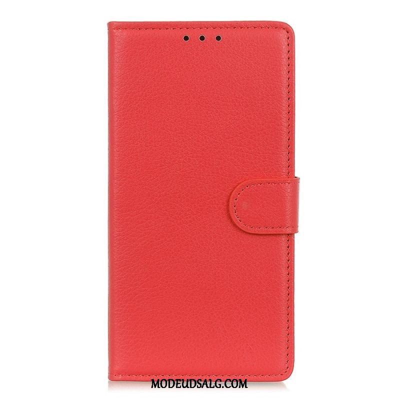 Flip Cover Xiaomi Redmi Note 12 Pro Plus Traditionelt Imiteret Læder