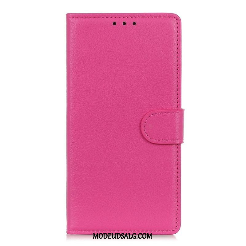 Flip Cover Xiaomi Redmi Note 12 Pro Plus Traditionelt Imiteret Læder